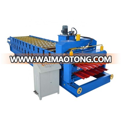 roofing panel sheet steel step tile double deck roll forming machine