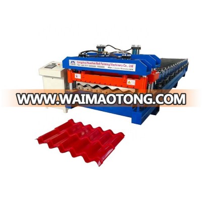 Color steel step tile glazed steel tile roll forming machine