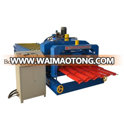 top quality plc control system glazed tile roll forming machine